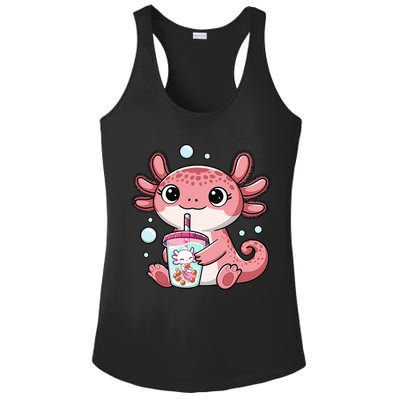 Axolotl Cute Kawaii Anime Boba Tea Ladies PosiCharge Competitor Racerback Tank
