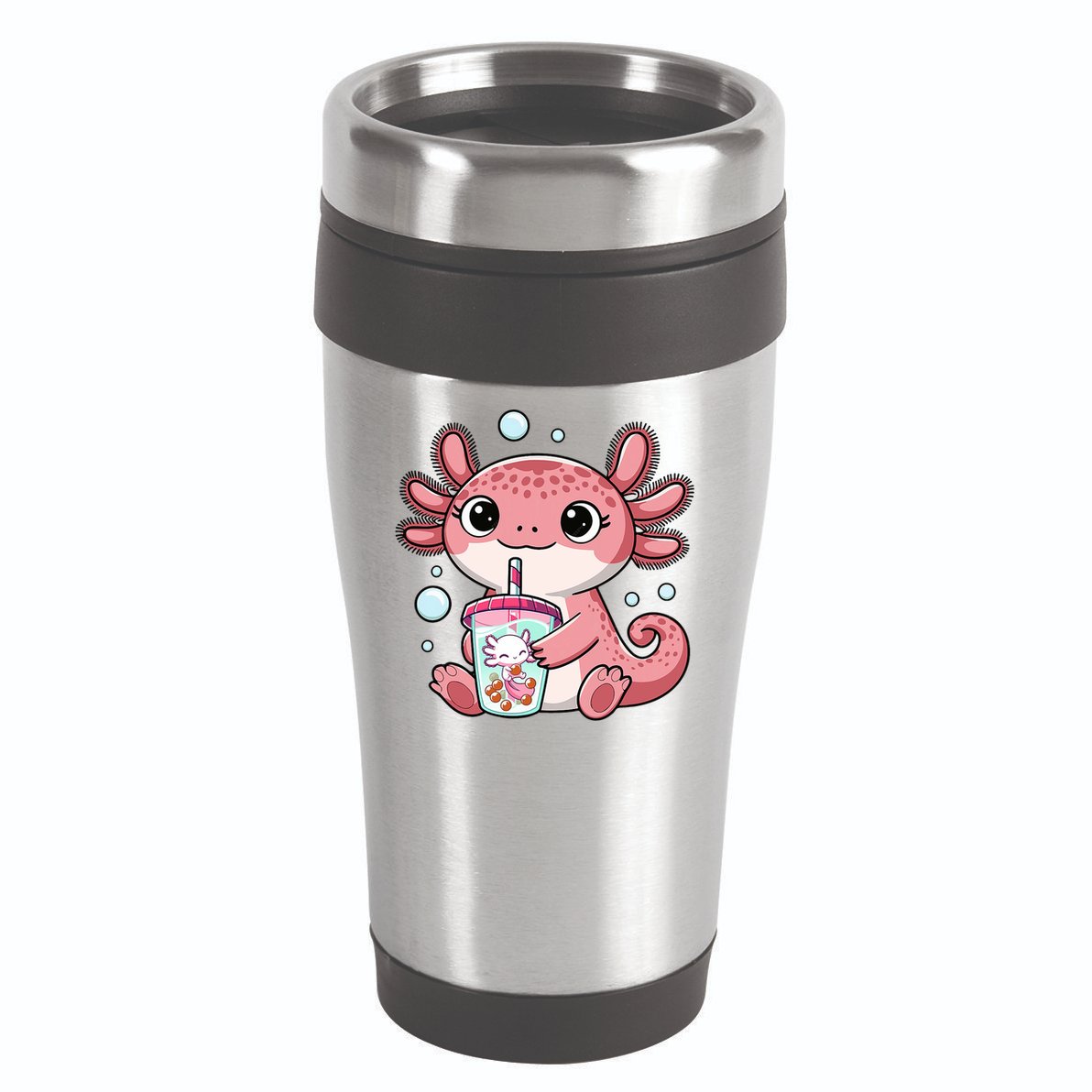 Axolotl Cute Kawaii Anime Boba Tea 16oz Travel Tumbler