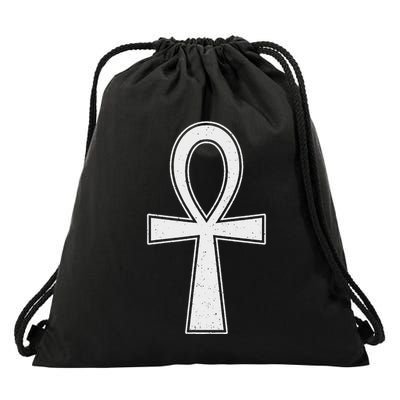 Ankh Cross Key Of Life Egyptian Hieroglyphic Symbol Drawstring Bag