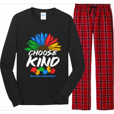 Autismn Choose Kind Autism Awareness Gift Long Sleeve Pajama Set