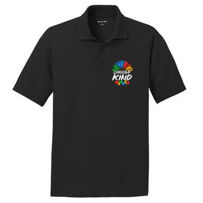 Autismn Choose Kind Autism Awareness Gift PosiCharge RacerMesh Polo