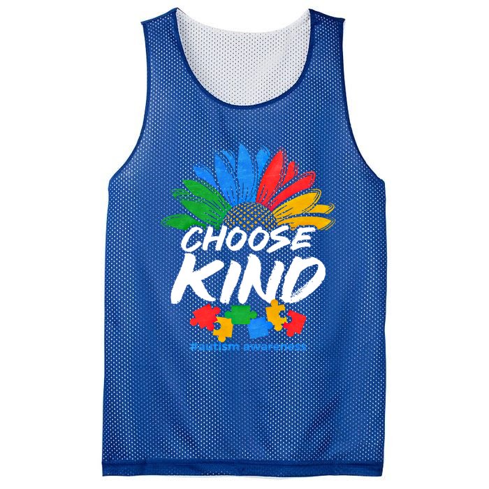 Autismn Choose Kind Autism Awareness Gift Mesh Reversible Basketball Jersey Tank