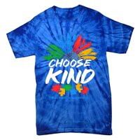 Autismn Choose Kind Autism Awareness Gift Tie-Dye T-Shirt