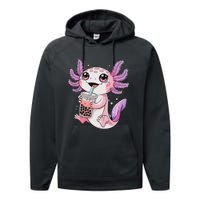 Axolotl Cute Kawaii Anime Boba Tea Performance Fleece Hoodie