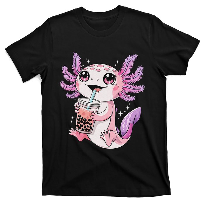 Axolotl Cute Kawaii Anime Boba Tea T-Shirt