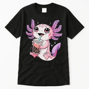 Axolotl Cute Kawaii Anime Boba Tea Tall T-Shirt