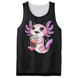 Axolotl Cute Kawaii Anime Boba Tea Mesh Reversible Basketball Jersey Tank