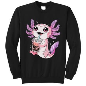 Axolotl Cute Kawaii Anime Boba Tea Tall Sweatshirt