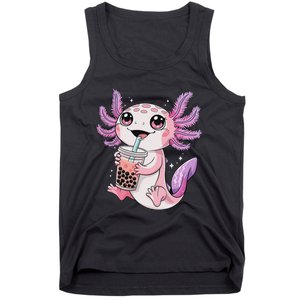 Axolotl Cute Kawaii Anime Boba Tea Tank Top