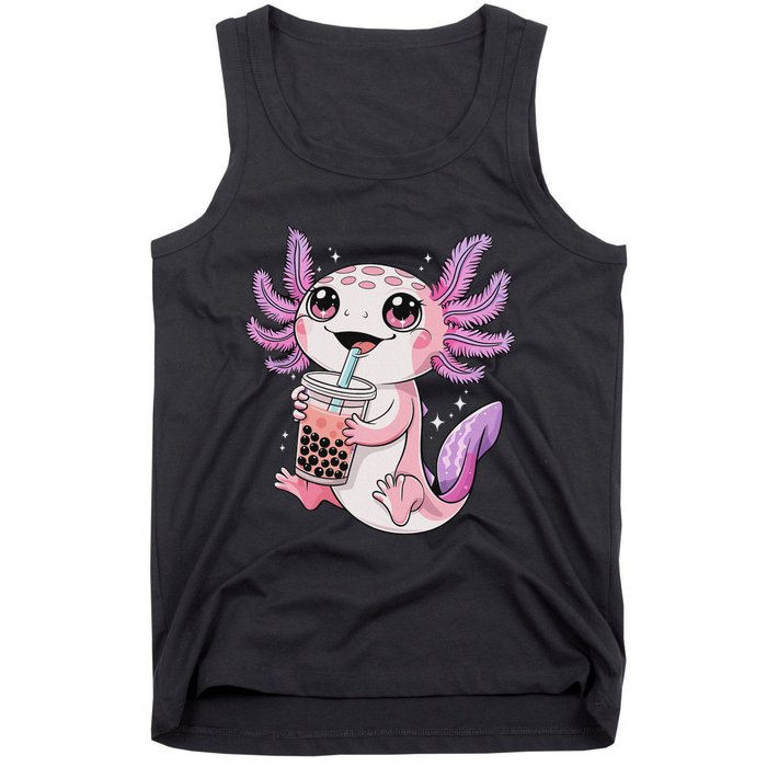 Axolotl Cute Kawaii Anime Boba Tea Tank Top