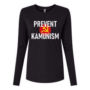 Anti Communist Kamala Harris Prevent Kamunism Womens Cotton Relaxed Long Sleeve T-Shirt