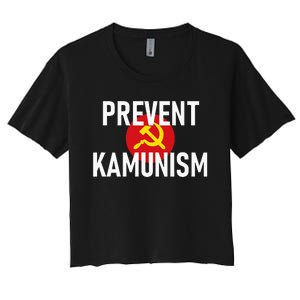 Anti Communist Kamala Harris Prevent Kamunism Women's Crop Top Tee