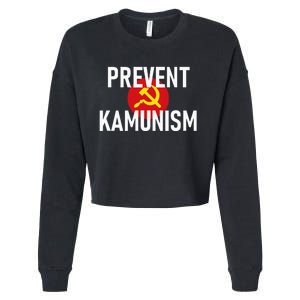 Anti Communist Kamala Harris Prevent Kamunism Cropped Pullover Crew