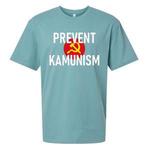 Anti Communist Kamala Harris Prevent Kamunism Sueded Cloud Jersey T-Shirt