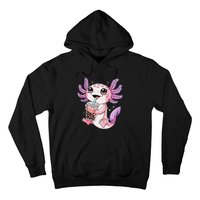 Axolotl Cute Kawaii Anime Boba Tea Gift Hoodie