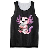 Axolotl Cute Kawaii Anime Boba Tea Gift Mesh Reversible Basketball Jersey Tank