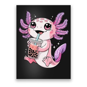 Axolotl Cute Kawaii Anime Boba Tea Gift Poster