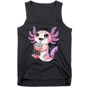 Axolotl Cute Kawaii Anime Boba Tea Gift Tank Top