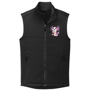 Axolotl Cute Kawaii Anime Boba Tea Gift Collective Smooth Fleece Vest