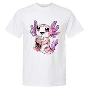 Axolotl Cute Kawaii Anime Boba Tea Gift Garment-Dyed Heavyweight T-Shirt