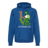 Attendance Clerk Love St Patricks Day Gnome Leopard Funny Gift Premium Hoodie