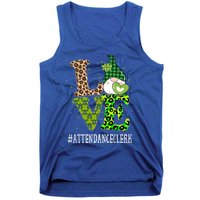 Attendance Clerk Love St Patricks Day Gnome Leopard Funny Gift Tank Top