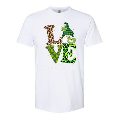 Attendance Clerk Love St Patricks Day Gnome Leopard Funny Gift Softstyle CVC T-Shirt