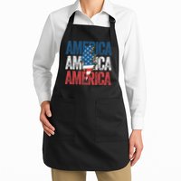 America Cheetah Leopard Lightning Bolt 4th Of July Apron