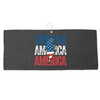 America Cheetah Leopard Lightning Bolt 4th Of July Large Microfiber Waffle Golf Towel