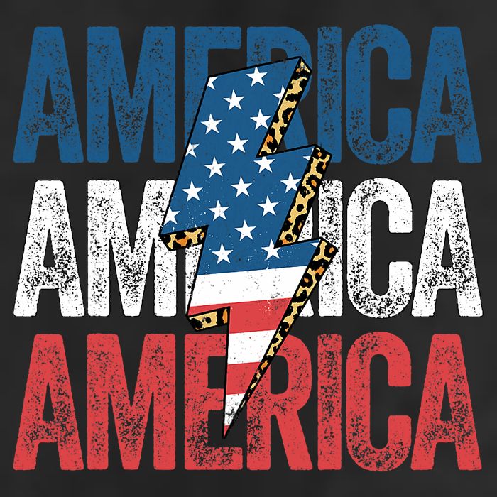 America Cheetah Leopard Lightning Bolt 4th Of July Golf Towel