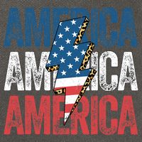 America Cheetah Leopard Lightning Bolt 4th Of July Cotton Canvas Backpack