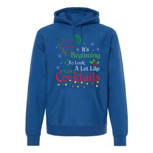 Alcohol Cocktails Lover Christmas Santa Ugly Christmas Gift Premium Hoodie