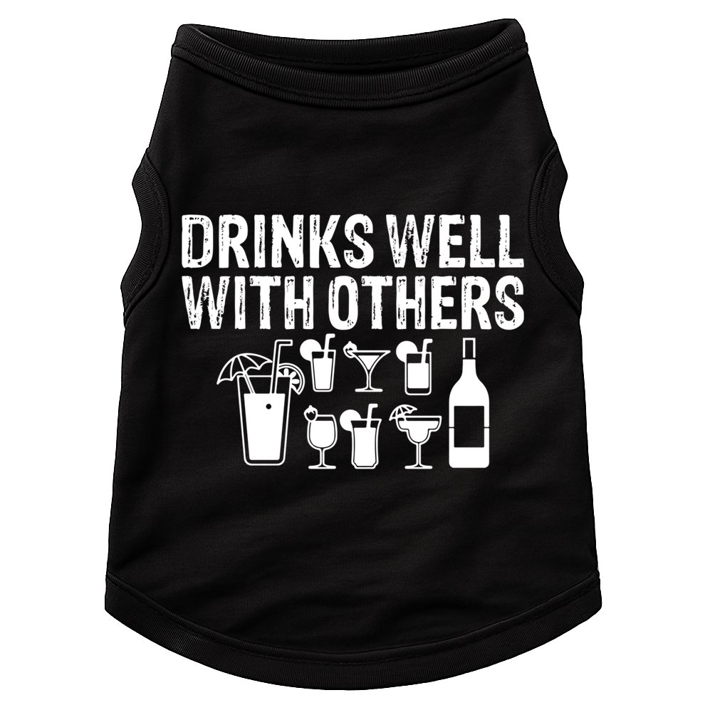 Alcohol Cocktail Lover Alcoholic Fan Funny Pun Cute Gift Doggie Tank