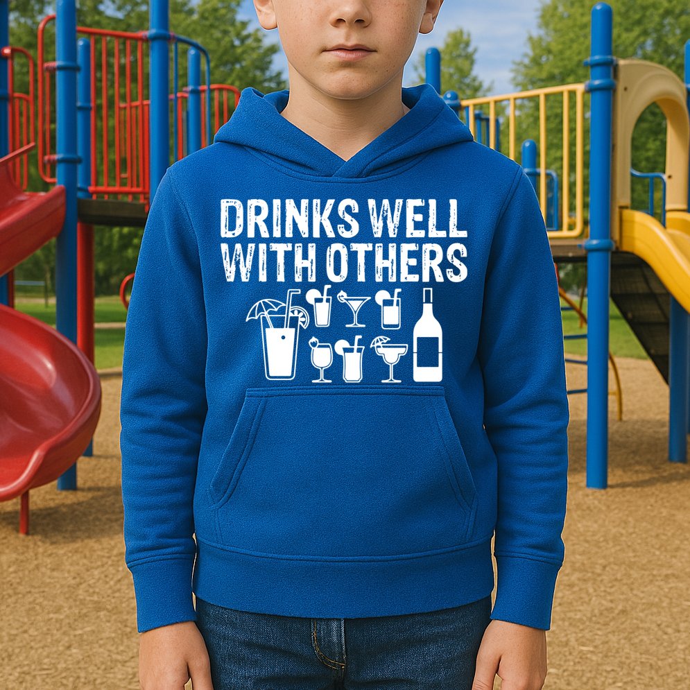 Alcohol Cocktail Lover Alcoholic Fan Funny Pun Cute Gift Kids Hoodie
