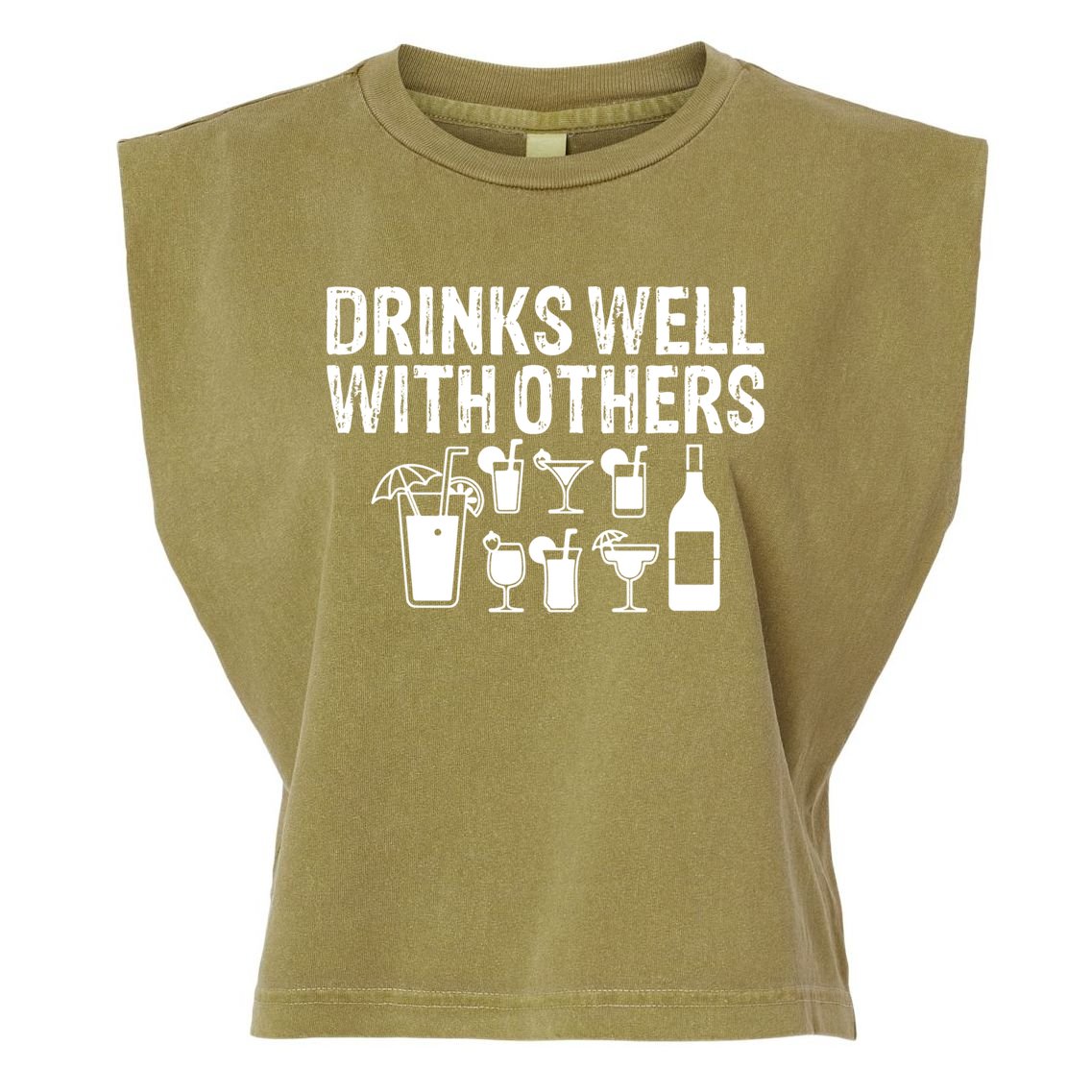 Alcohol Cocktail Lover Alcoholic Fan Funny Pun Cute Gift Garment-Dyed Women's Muscle Tee