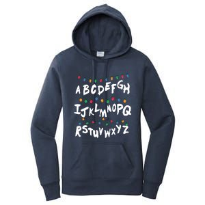 Alphabet Christmas Lights Stranger Cute Gift Women's Pullover Hoodie