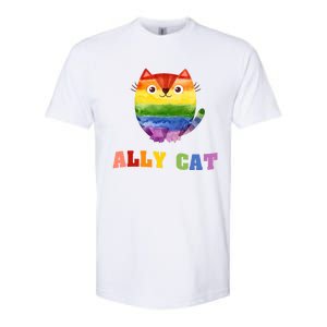 Ally Cat Lgbtq+ Ally Allies Cute Cat Pride Gift Softstyle CVC T-Shirt