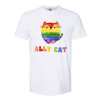 Ally Cat Lgbtq+ Ally Allies Cute Cat Pride Gift Softstyle® CVC T-Shirt