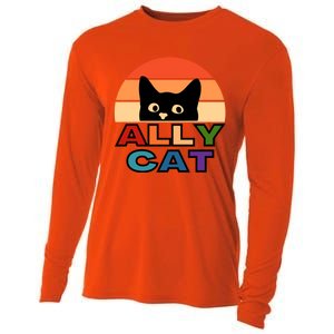 Ally Cat Lgbtqia2s+ Gift Cooling Performance Long Sleeve Crew