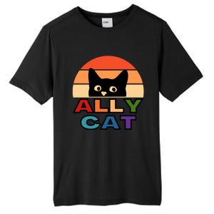 Ally Cat Lgbtqia2s+ Gift Tall Fusion ChromaSoft Performance T-Shirt