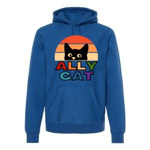 Ally Cat Lgbtqia2s+ Gift Premium Hoodie