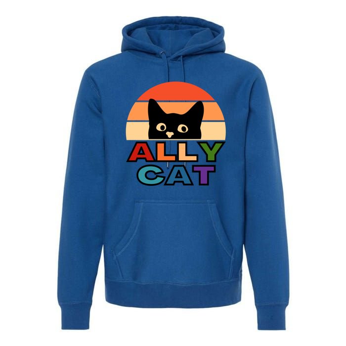 Ally Cat Lgbtqia2s+ Gift Premium Hoodie