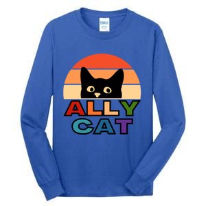 Ally Cat Lgbtqia2s+ Gift Tall Long Sleeve T-Shirt