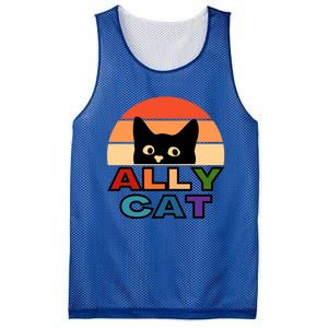 Ally Cat Lgbtqia2s+ Gift Mesh Reversible Basketball Jersey Tank