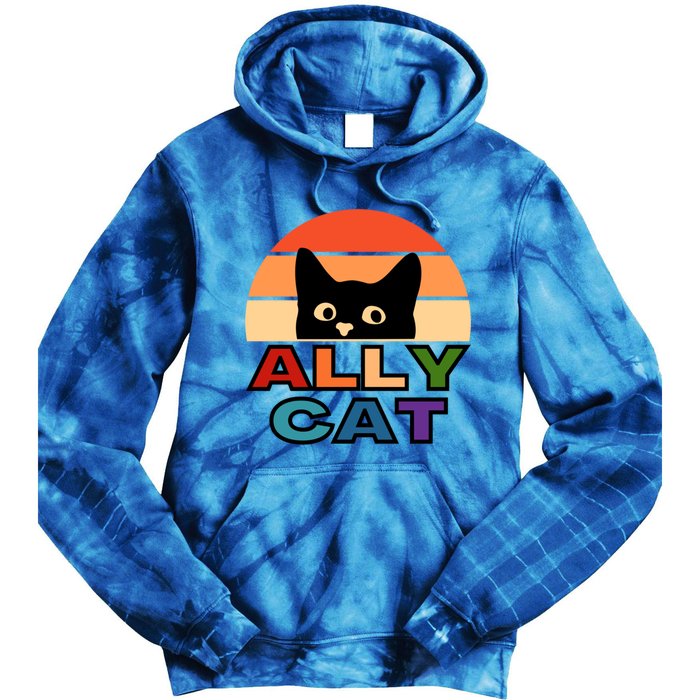 Ally Cat Lgbtqia2s+ Gift Tie Dye Hoodie