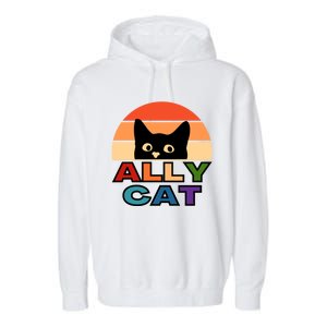 Ally Cat Lgbtqia2s+ Gift Garment-Dyed Fleece Hoodie