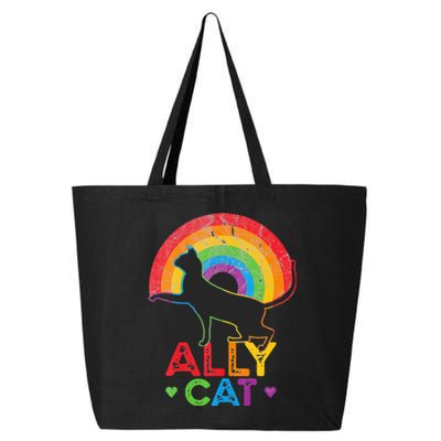 Ally Cat LGBT Pride Ally Cat With Rainbow 25L Jumbo Tote