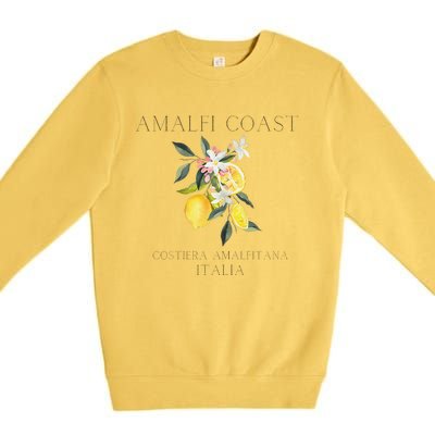 Amalfi Coast Lemons Amalfiana Italy Premium Crewneck Sweatshirt