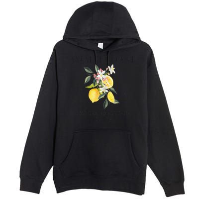 Amalfi Coast Lemons Amalfiana Italy Premium Pullover Hoodie