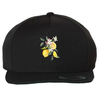 Amalfi Coast Lemons Amalfiana Italy Wool Snapback Cap
